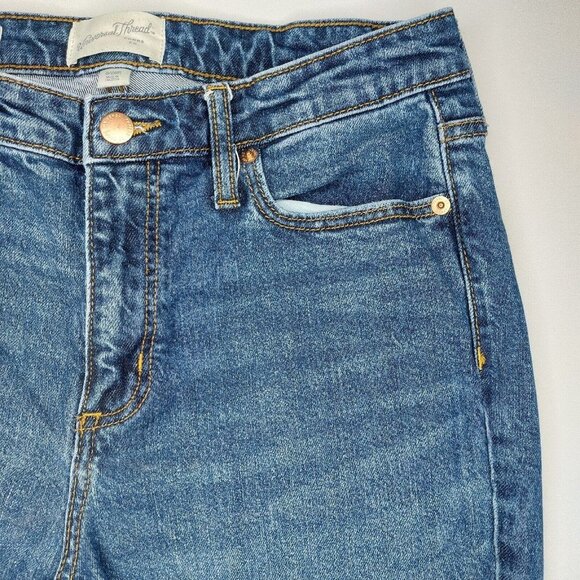 Universal Thread Womens Jeans 6/28R High Rise Slim Straight Distressed Denim - Picture 3 of 16